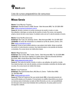 Lista de cursos preparatórios de concursos Minas Gerais