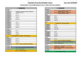 Calendário Anual 2014/15