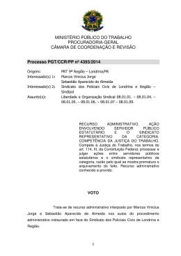 Processo PGT/CCR/nº 4393/2014 - Ministério Público do Trabalho
