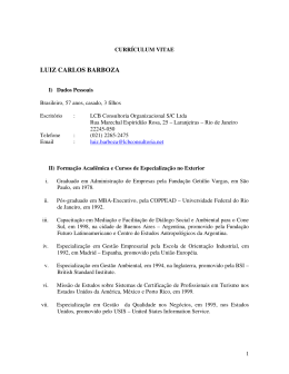 Luiz Carlos Barboza – LCB Consultoria Organizacional