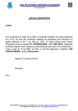 P.008- Suspensão dirigente Luiz Carlos Amaral