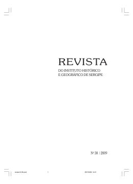 Volume - Nº 38 Ano 2009 - instituto histórico e geografico de sergipe