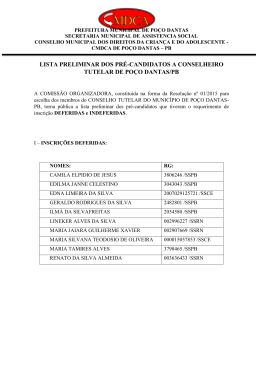 Lista Preliminar - Prefeitura de Poço Dantas PB