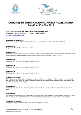 Informações sobre o Congresso Internacional Maria Auxiliadora