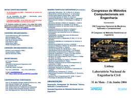 Congresso de Métodos Computacionais em Engenharia Lisboa