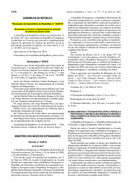 1354 ASSEMBLEIA DA REPÚBLICA MINISTÉRIO DOS NEGÓCIOS