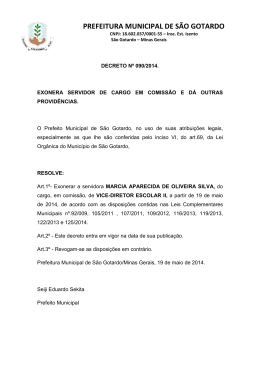 Decreto nº. 090-2014 - Exoneração Márcia Aparecida