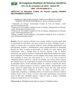ASPECTOS DA BIOLOGIA FLORAL DE Physalis angulata VISANDO