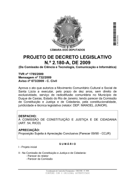 projeto de decreto legislativo n.º 2.180-a, de 2009