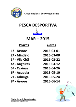 Calendário Mar 2015 - Clube Nacional de Montanhismo