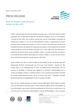 Porto de Setúbal e CMS promovem Semana do Mar 2015