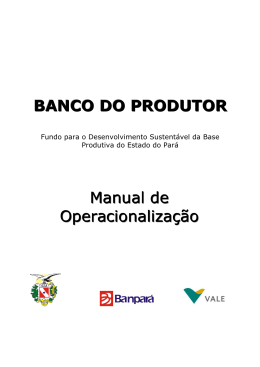 Manual de Operacionalizaçao Banco do Produtor - Mar-2015