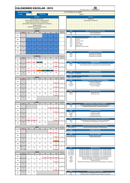 Calendário Escolar 2015 - Ensino Médio