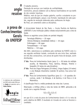 UNIFESP » 2003 - Folha de S.Paulo