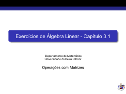 Exercícios de Álgebra Linear - Capítulo 3.1