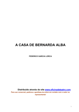 A CASA DE BERNARDA ALBA - Encontros de Dramaturgia