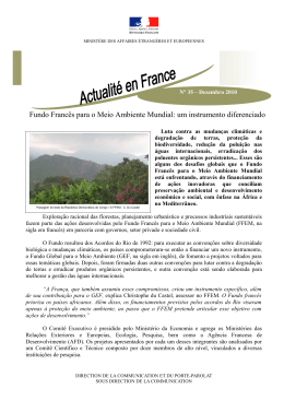 Fundo Francês para o Meio Ambiente Mundial: um instrumento