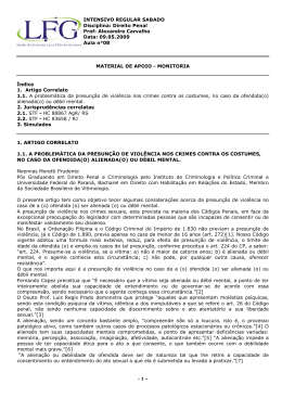 Direito Penal Prof: Alexandre Carvalho Data: 09.05.2009 Aula n°08