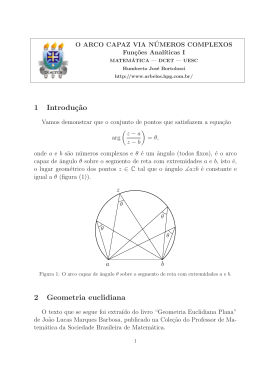 1 Introduç˜ao 2 Geometria euclidiana