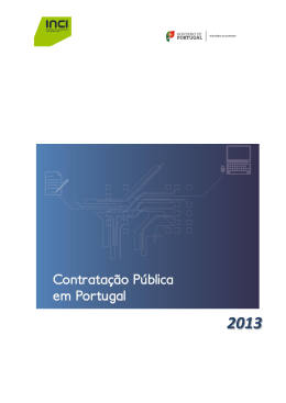 Relatório da Contratação Pública em Portugal - 2013