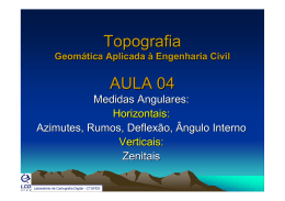 Topografia AULA 04 - Laboratório de Topografia e Cartografia