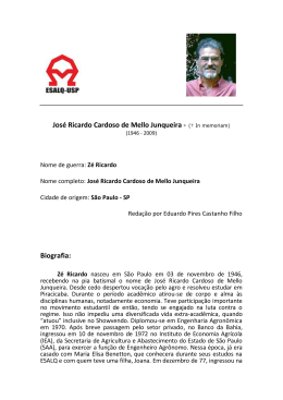 JOSÉ RICARDO CARDOSO DE MELLO JUNQUEIRA