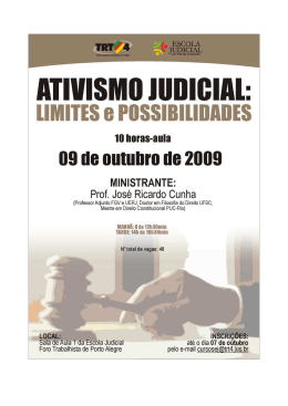 Ativismo Judicial: Limites e Possibilidades