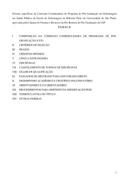 1 Normas específicas da Comissão Coordenadora do Programa de