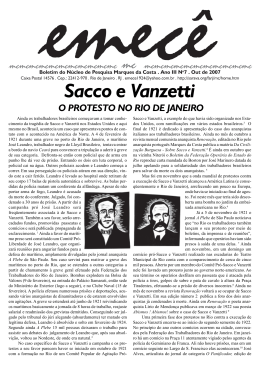 Sacco e Vanzetti - Núcleo de Pesquisa Marques da Costa