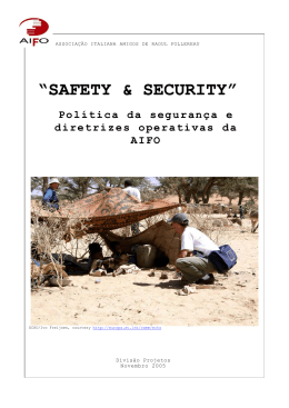Política da segurança e diretrizes operativas da AIFO