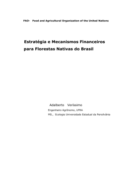 Estratégia e Mecanismos Financeiros para Florestas Nativas do Brasil