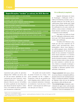 Especificações “verdes” (e outras) do ECO Berrini