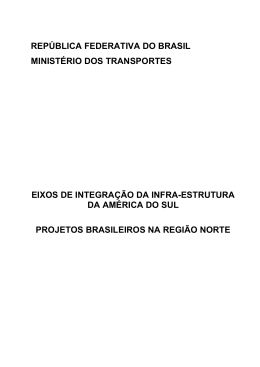 república federativa do brasil ministério dos transportes eixos de