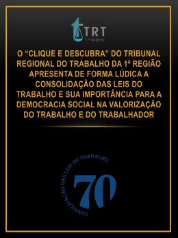 CLT 70 anos - Tribunal Regional do Trabalho da 1ª Região