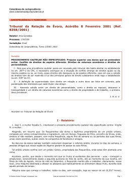 7. pressupostos - proporcionalidade - RE 8.2.2001