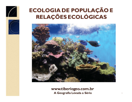 ecologia de população e relações ecológicas