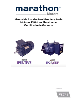Manual de Instalação e Manutenção de Motores Elétricos Marathon