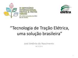 “Tecnologia de Tração Elétrica, uma solução brasileira”
