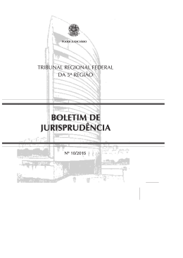 boletim de jurisprudência - Tribunal Regional Federal da 5ª Região