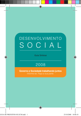 Guia de Políticas do Ministério do Desenvolvimento Social e