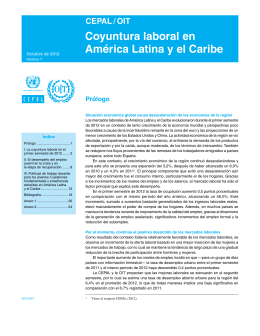 Coyuntura laboral en América Latina y el Caribe
