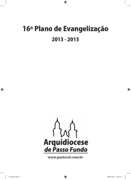16º Plano de Evangelização - Arquidiocese de Passo Fundo
