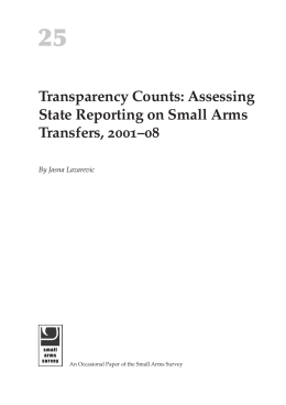 Transparency Counts: Assessing State Reporting on Small Arms