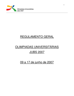 Regulamento JUBs 2007