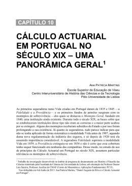 cálculo actuarial em portugal no século xix