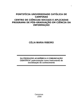 CÉLIA MARIA RIBEIRO - Biblioteca Digital da PUC