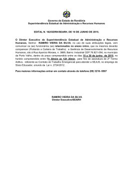 Governo do Estado de Rondônia Superintendência Estadual de