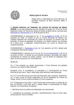 Resolução do Órgão Especial nº - Tribunal de Justiça de Minas Gerais