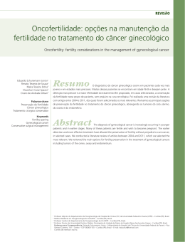 opções na manutenção da fertilidade no tratamento do câncer