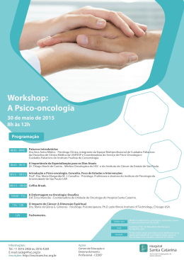 Workshop: A Psico-oncologia